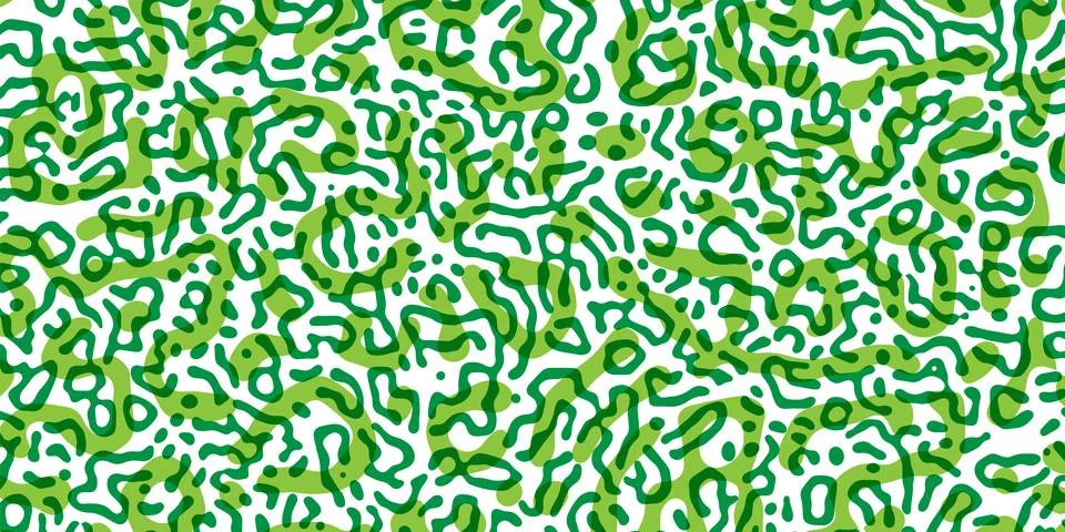 Generative algorithm psychedelic background. Reaction-diffusion or turing pat Stock Illustration