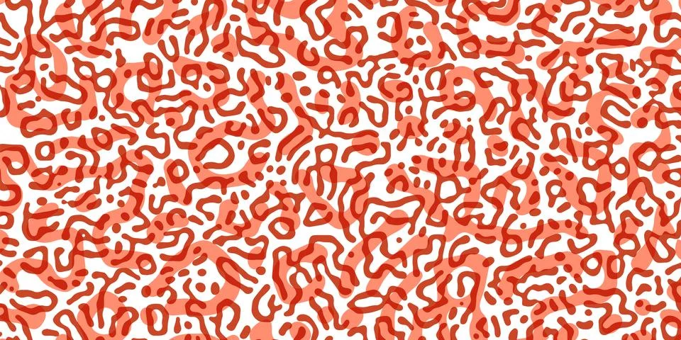 Generative algorithm psychedelic red background. Reaction-diffusion or turi.. イラスト素材