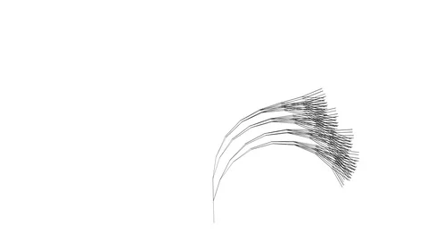 Generative Algorithmic Tree Branches Blowing in the Wind Video stock 118985966
