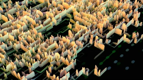 Generative Art 1021: Abstract Video Background Loop Stock Footage 166713882