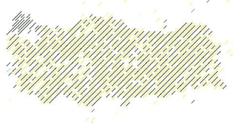 Generative Art Animation of Diagonals Building Turkey Silhouette Stock Footage 327402155
