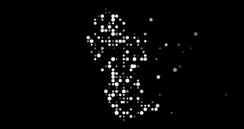 Generative Art Circle Pattern Builds Guyana Video stock 321299568