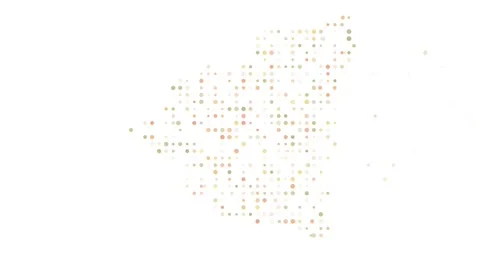Generative Art Circles Construct Nicaragua Shape Stock Footage 316521580