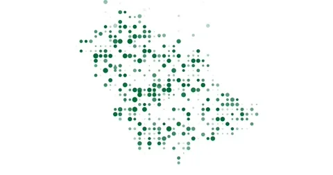 Generative Art Saudi Arabia Map Animation Stock Footage 317008435