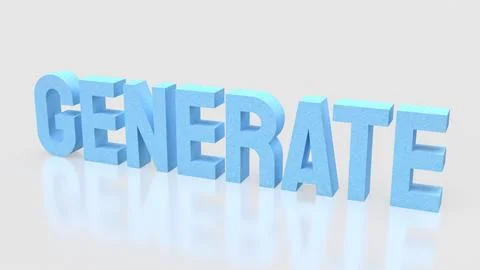 Generative Artificial Intelligence Concept for Digital Creation 3d render. Stock Illustration