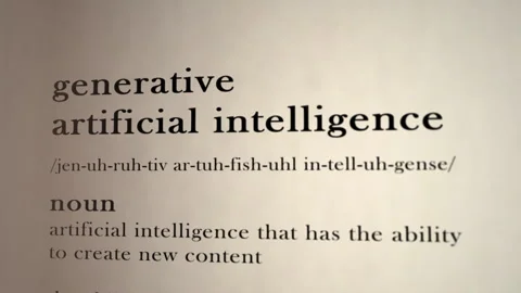 Generative Artificial Intelligence Definition Stock-Footage 295067142