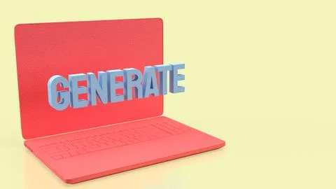 Generative Artificial Intelligence Technology Concept Illustration 3d render. Stock Illustration