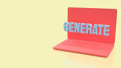 Generative Artificial Intelligence Technology Concept Illustration 3d render. Stock Illustration