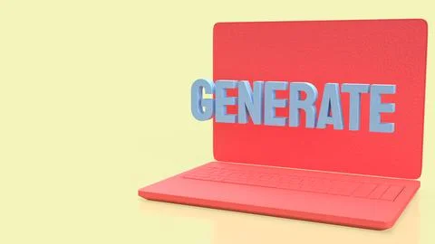 Generative Artificial Intelligence Technology Concept Illustration 3d render. Stock Illustration