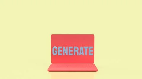 Generative Artificial Intelligence Technology Concept Illustration 3d render. Stock Illustration