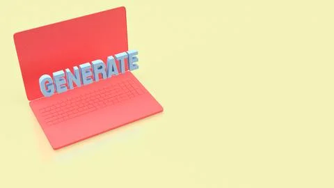 Generative Artificial Intelligence Technology Concept Illustration 3d render. Stock Illustration