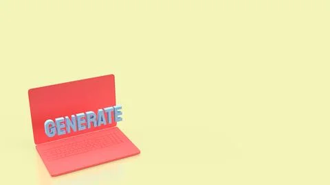 Generative Artificial Intelligence Technology Concept Illustration 3d render. Stock Illustration