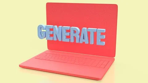 Generative Artificial Intelligence Technology Concept Illustration 3d render. Stock Illustration