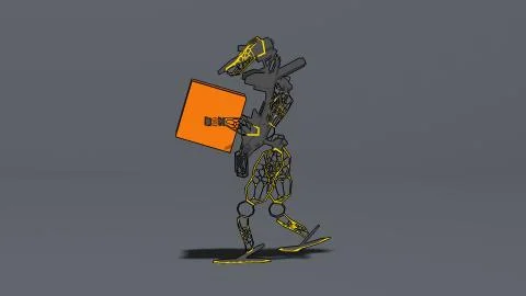 Generative Automation - 3D Illustration Stock Illustration