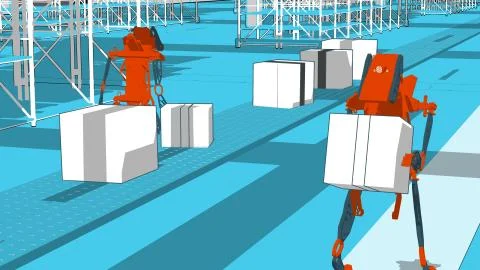 Generative Automation - 3D Illustration Stock Illustration