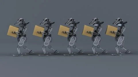 Generative Automation - 3D Illustration Stock Illustration