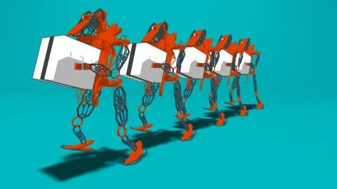 Generative Automation - 3D Illustration Stock Illustration