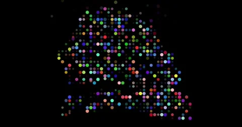 Generative Circle Flow Map of Senegal Video stock 315386061