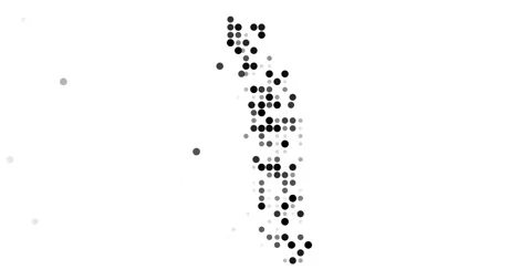 Generative Circle Texture Map Of Togo Stock Footage 315502858