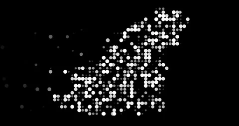 Generative Circles Assembling Guernsey's Silhouette from Beyond Screen Stock Footage 318248137