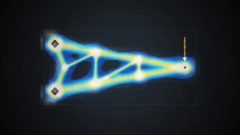 Generative Design Bracket Topology Optimization Reveal Stock Footage 347011034