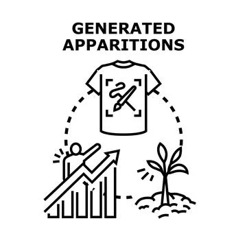 Generative design growth and new business development Stock Illustration