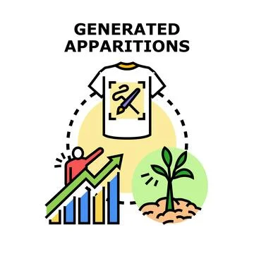 Generative design growth and new business development Stock Illustration