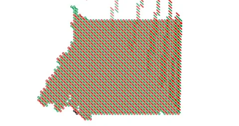 Generative Diagonal Flow Equatorial Guinea Map Animation Stock Footage 323905385