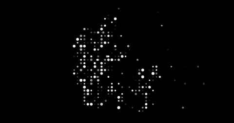 Generative Dot Animation Builds Denmark Map Stock Footage 313128117