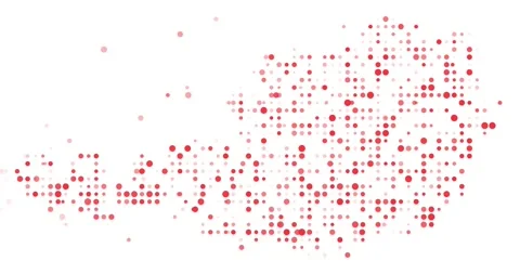 Generative Dots Build Map of Austria Stock Footage 313055428
