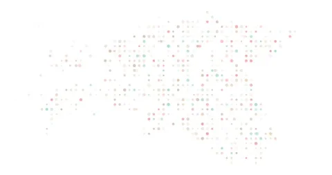 Generative Estonia map built with abstract spheres Stock Footage 317985753