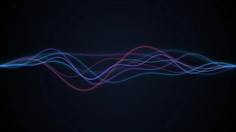 Generative Flowing Waves Premium Background Video stock 344289262