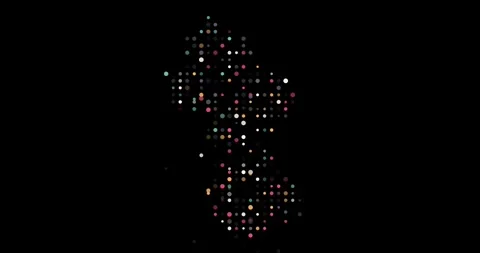 Generative Guyana Map Through Abstract Circles Stock Footage 317048025