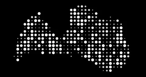 Generative Latvia Circle Mesh Map Stock Footage 312354928