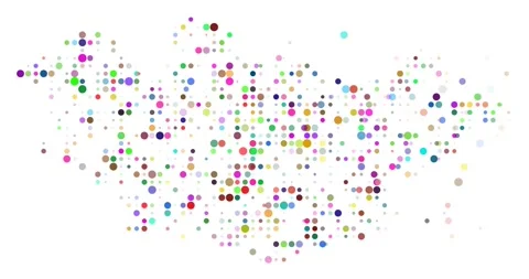 Generative Mongolia map abstraction with dynamic form Stock Footage 316682547