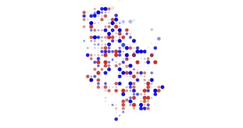 Generative Motion Circles Build the Map of Serbia Stock Footage 319168972