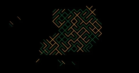 Generative Motion Diagonal Strips Build Uganda Country Map Video stock 328269402