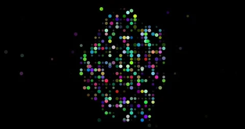 Generative Motion Graphic Falling Colors into Swaziland Map Formation Stock Footage 315501879