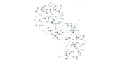 Generative Paraguay Silhouette Through Dynamic Circles Stock-Footage 316224634
