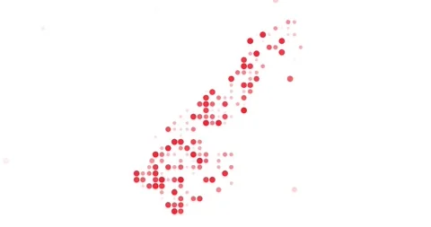 Generative Particle Animation Revealing Monaco Map Through Flying Dots Vídeos de archivo 318779751