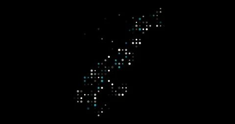 Generative Particle Animation Revealing Monaco Map Through Flying Dots Stock Footage 318779770