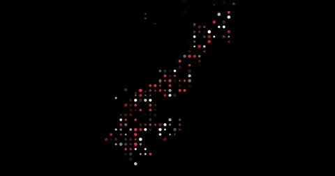 Generative Particle Animation Revealing Monaco Map Through Flying Dots Stock Footage 318779779