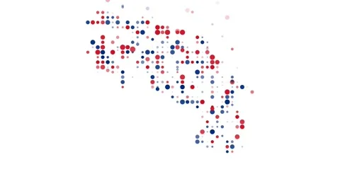 Generative Particles Coalesce Creating Costa Rica Map Outline 스톡 동영상 319913499