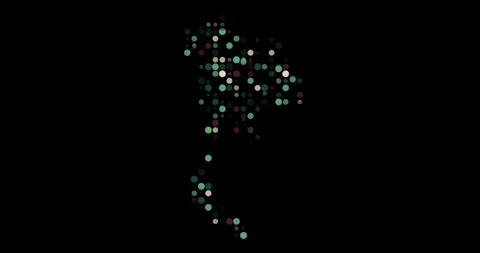 Generative Particles Coalesce Creating Thailand Map Outline Stock Footage 319431901