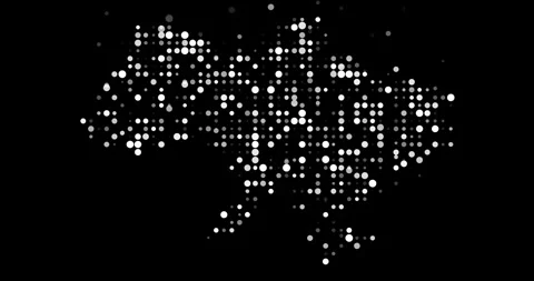 Generative Particles Coalesce Creating Ukraine Map Outline Stock Footage 319492742