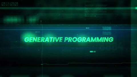 Generative programming Futuristic Glowing Motion Hologram Concept Background Видео 343564212