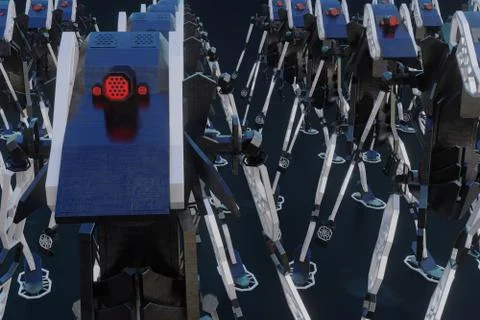 Generative robot - 3D Illustration Stock Illustration