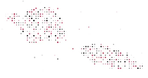 Generative Swarm Mapping Samoa Territory with Inbound Particle Flow Stock Footage 321064645