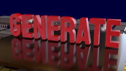 Generative Technology and Artificial Intelligence Innovation Concept 3d rende Stock Illustration