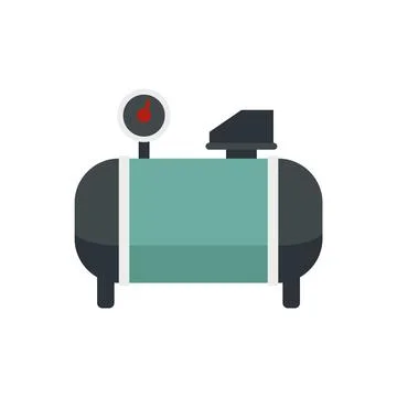 Generator air compressor icon flat isolated vector イラスト素材